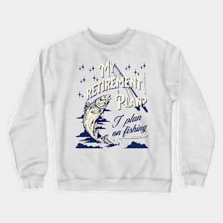 Retro Fishing Art Crewneck Sweatshirt